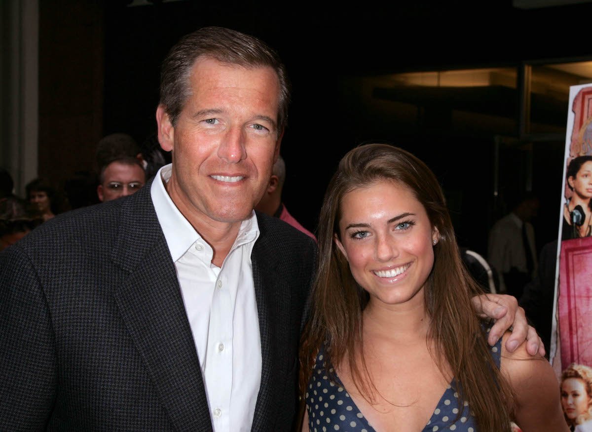 News anchor Brian Williams smiles with his daughter Allison Williams in 2006