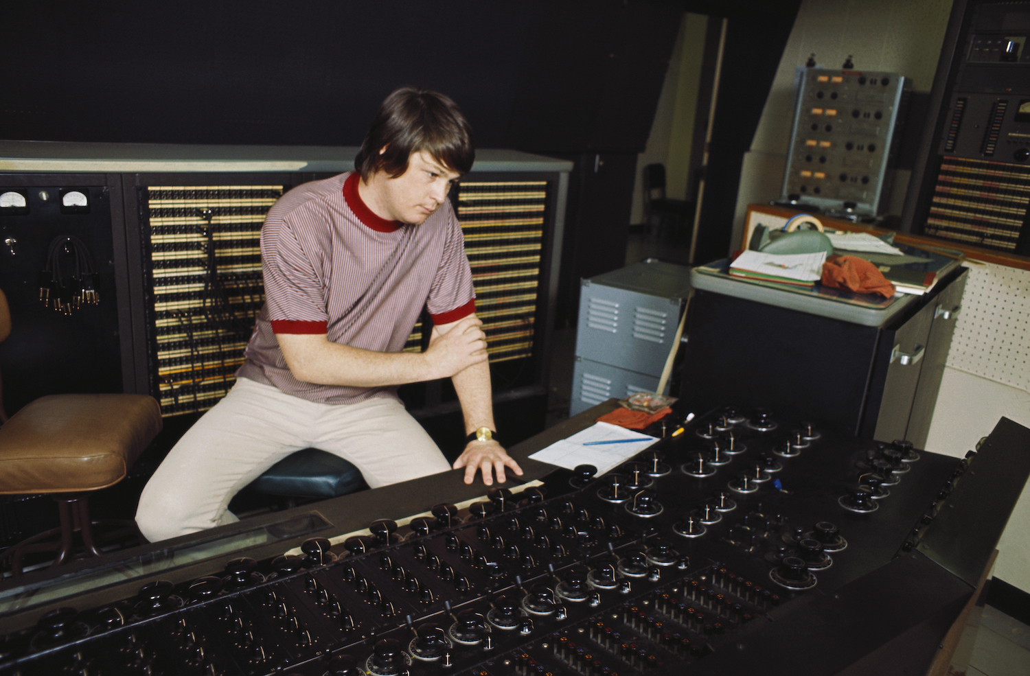 1966, California, Los Angeles, Beach Boys, Brian Wilson recording 'Pet Sounds'