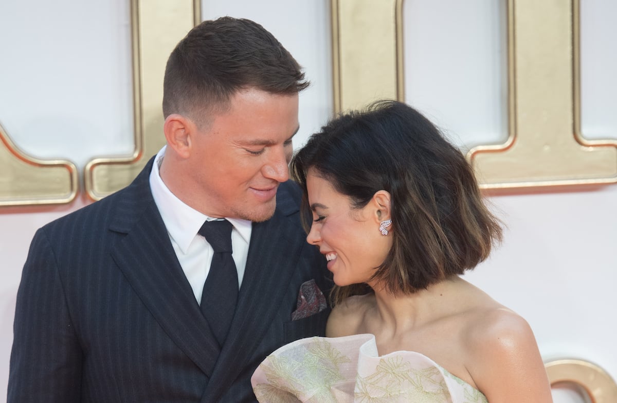 Channing Tatum and ex-wife Jenna Dewan smile at each other on the red carpet