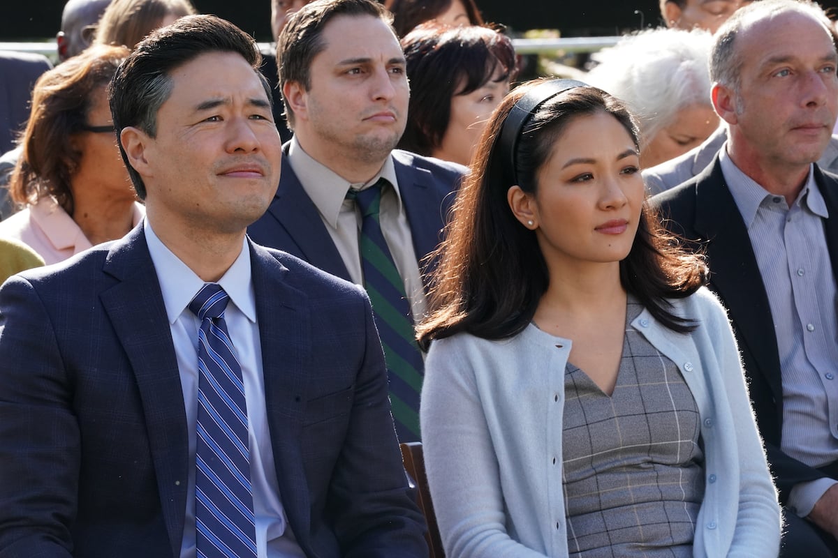 Randall Park and Constance Wu film an episode of Fresh Off the Boat