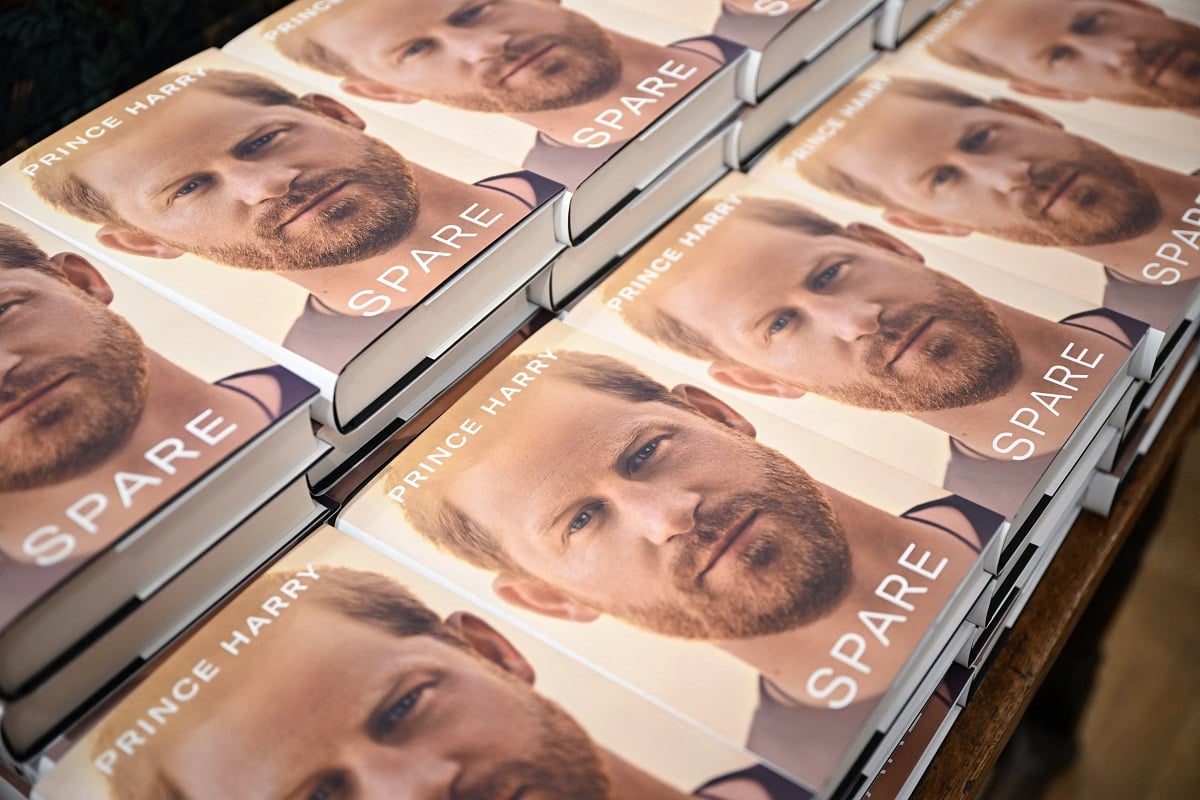 Copies of Prince Harry's book 'Spare' are displayed at bookstores in London