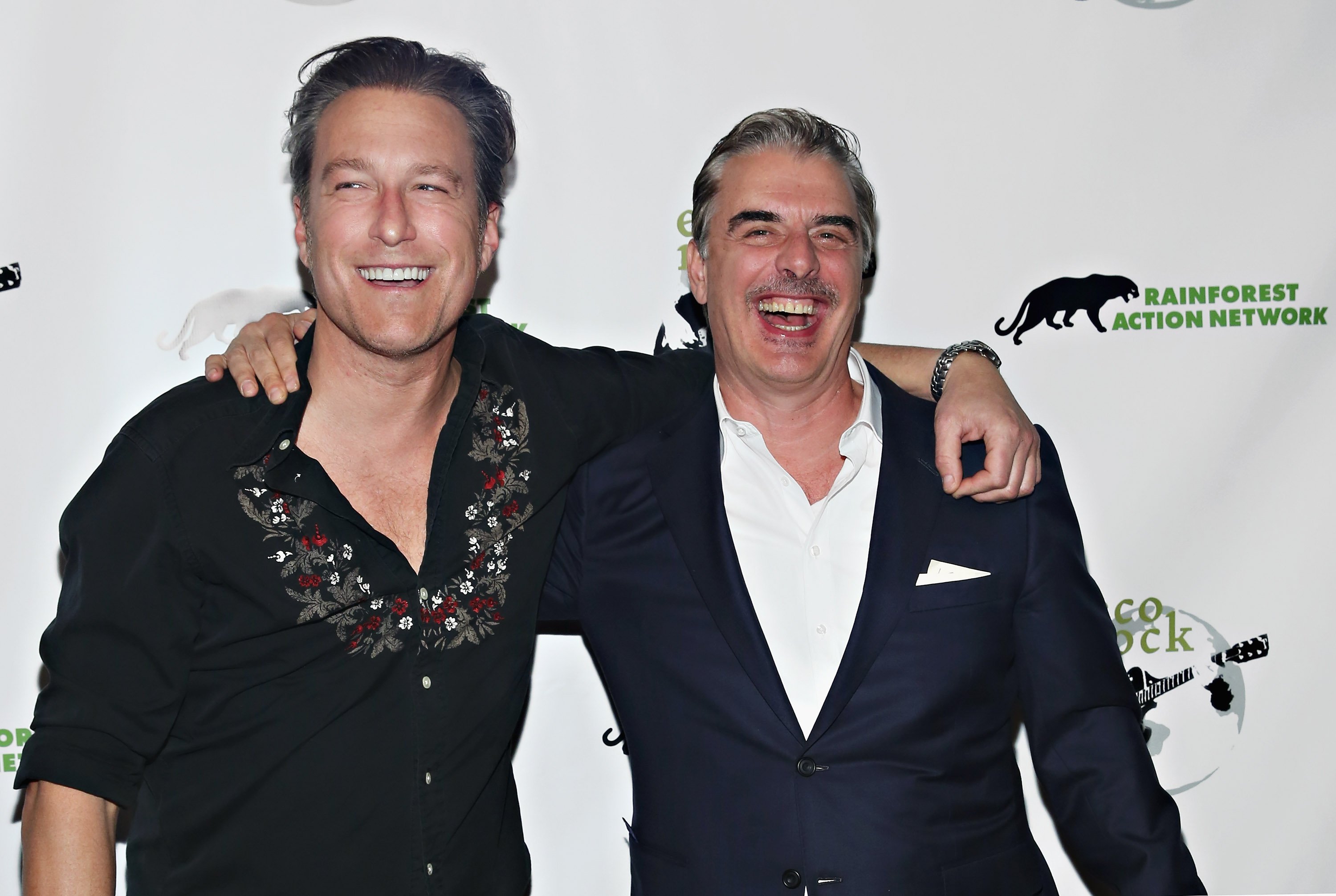John Corbett and Chris Noth pose together on the red carpet for 2016 Eco Rock