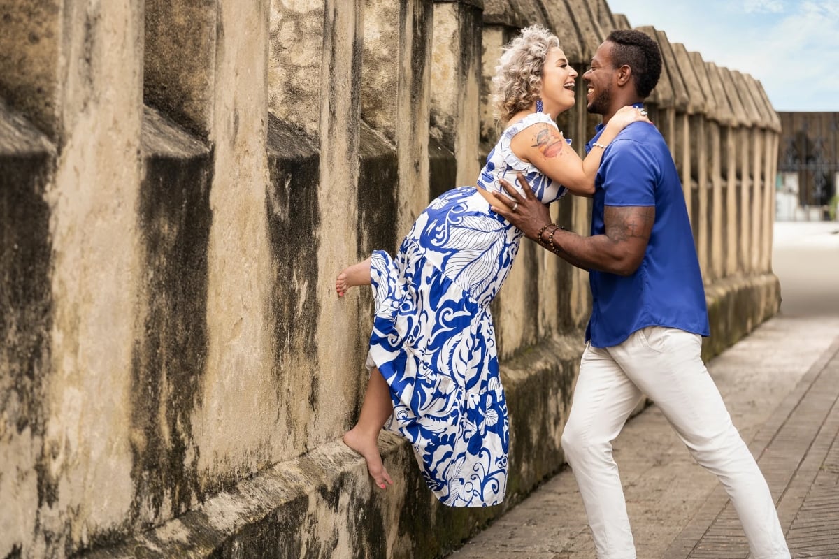 Daniele and Yohan posing together in Dominican Republic for '90 Day Fiancé: The Other Way' Season 4 on TLC.