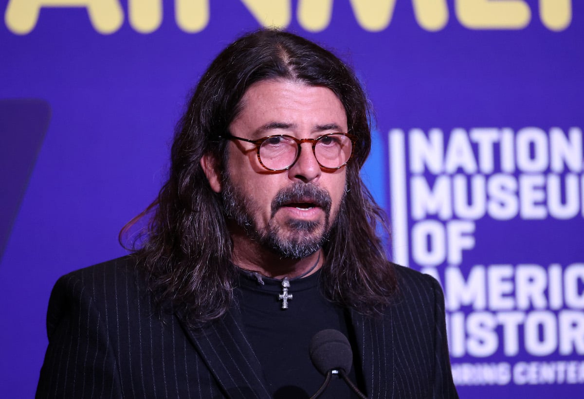 Dave Grohl, founder of Foo Fighters, speaks after receiving the James Smithson Bicentennial Medal in 2022
