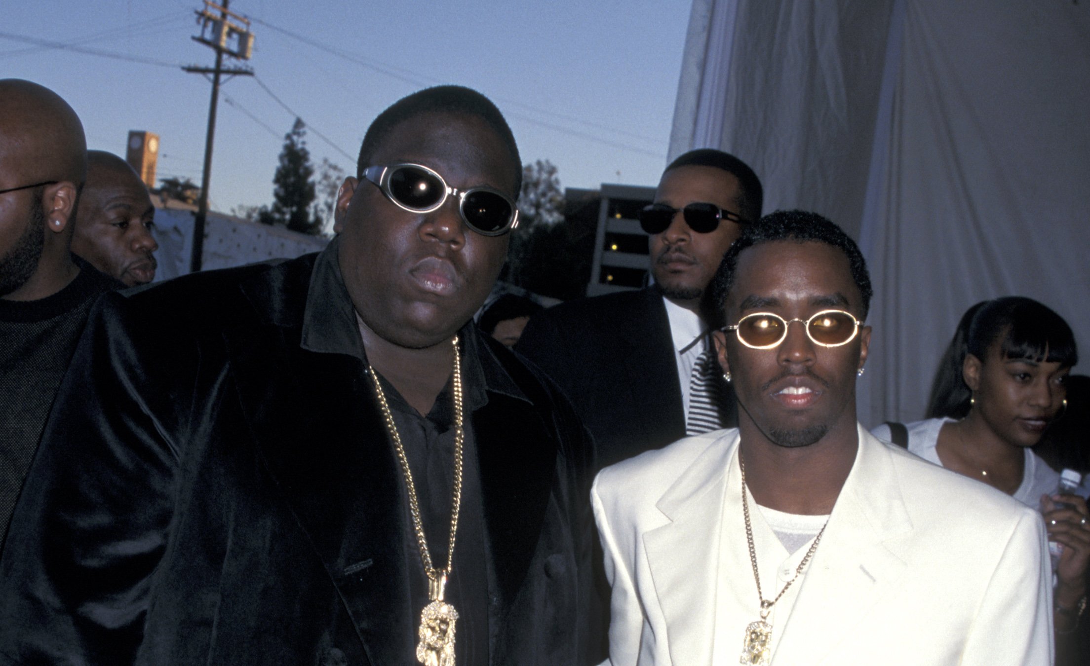 'One More Chance' rapper The Notorious B.I.G. and Sean "P. Diddy" Combs posing for a photo together
