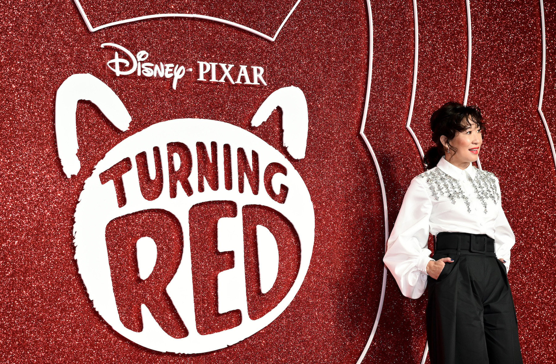 Sandra Oh attends the UK gala screening of 'Turning Red' at Everyman Borough Yards