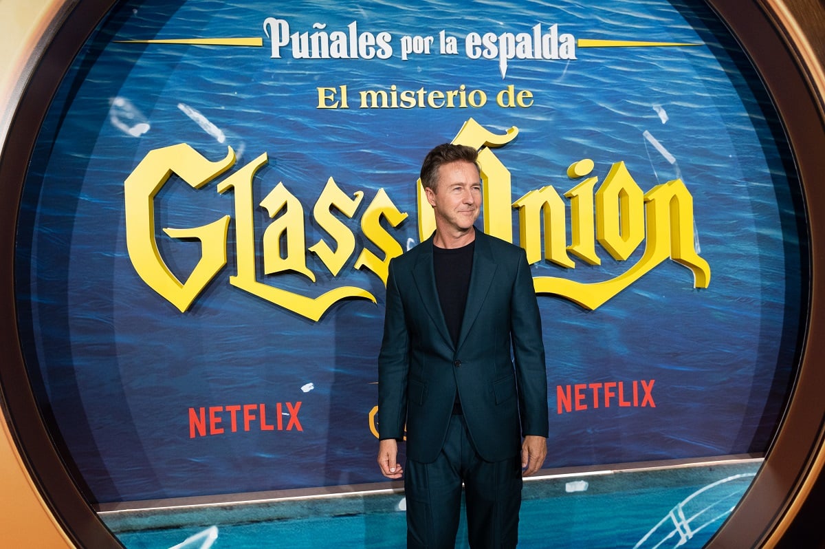 Edward Norton at 'Glass Onion' premiere.