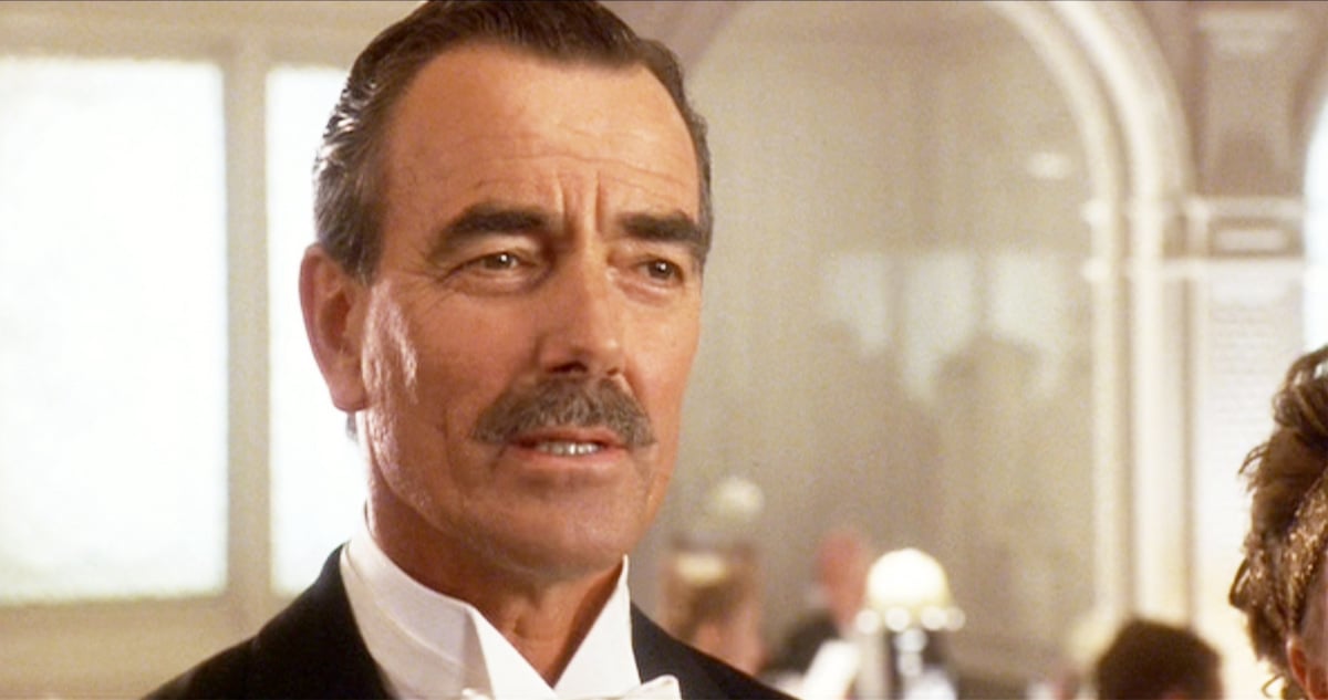 Eric Braeden as John Jacob Astor films a scene Titanic in 1997