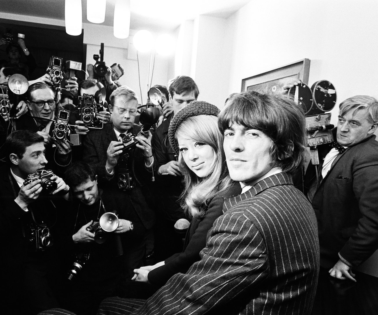 George Harrison and Pattie Boyd on their wedding day in 1966.