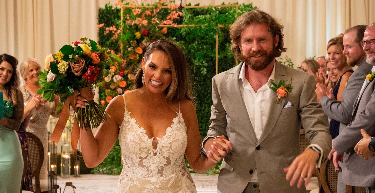 Gina and Clint from 'Married at First Sight' Nashville walking down the aisle on their wedding day