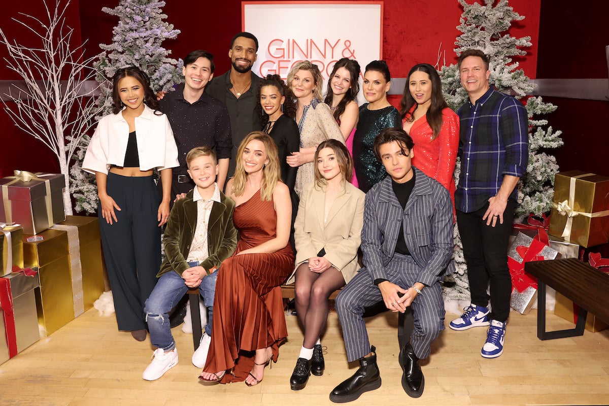The cast of "Ginny and Georgia" pose for a group photo at a premiere event