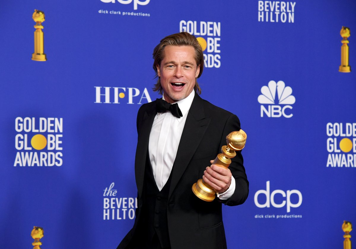 Brad Pitt, winner of Best Performance by a Supporting Actor in a Motion Picture, poses in the press room during the 77th Annual Golden Globe Awards at The Beverly Hilton Hotel on January 05, 2020 in Beverly Hills, California