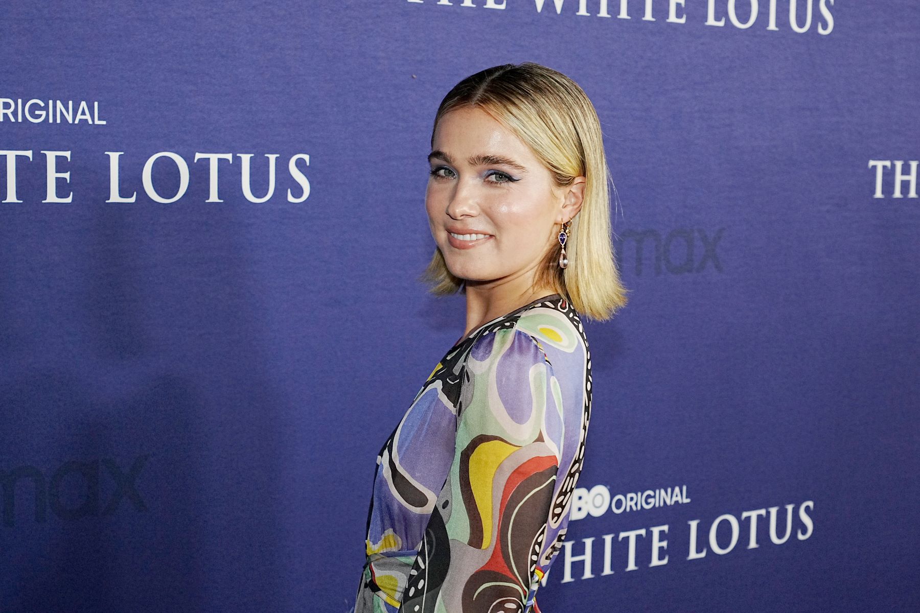 Haley Lu Richardson as Los Angeles premiere of 'The White Lotus' Season 2 at Goya Studios