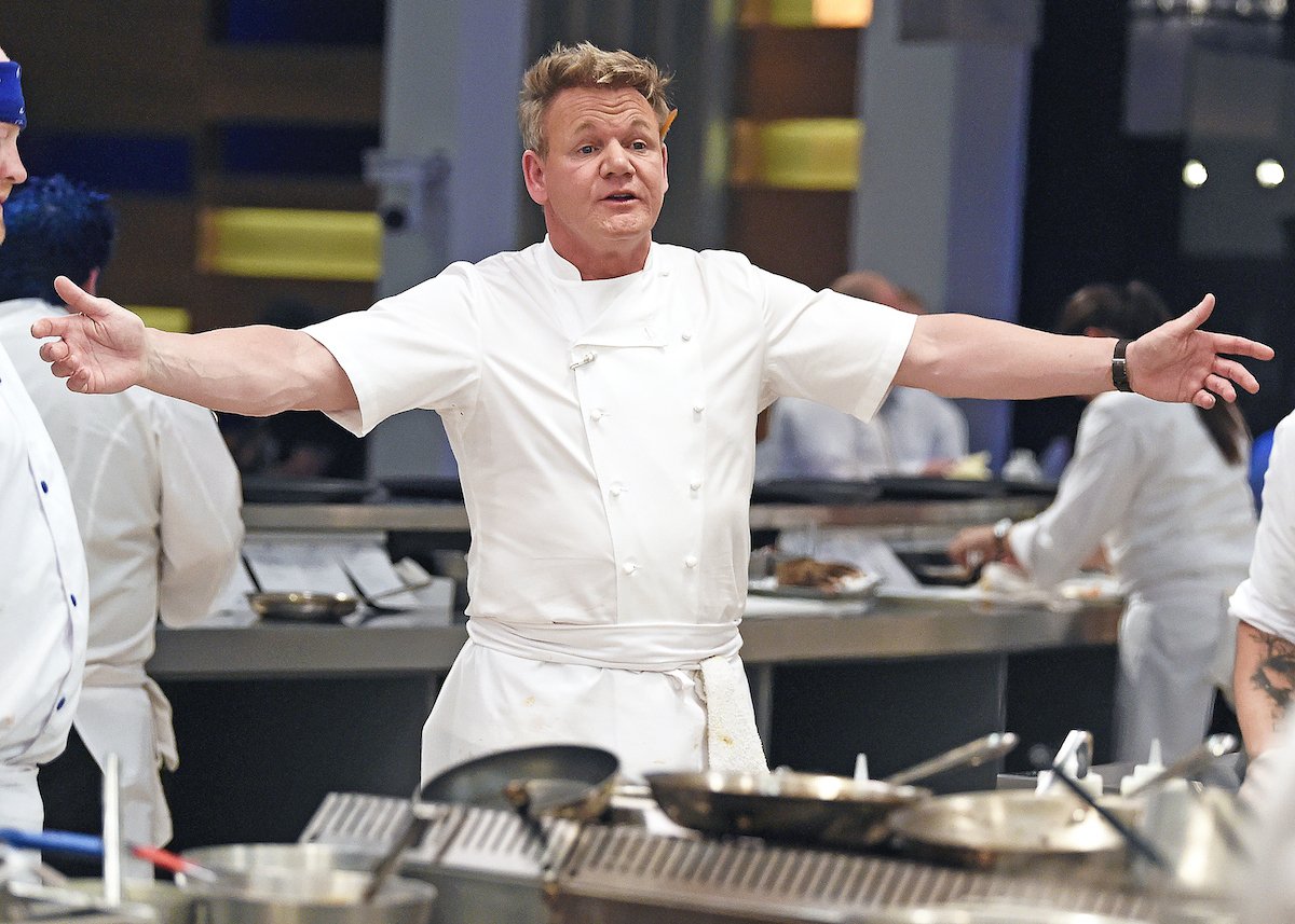 A still shot of Gordon Ramsay on "Hell's Kitchen."