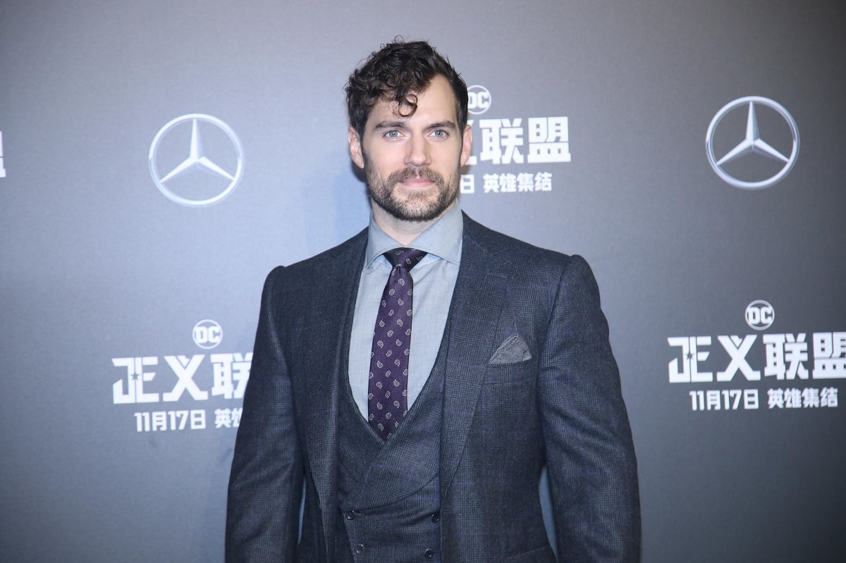 Henry Cavill at a 'Justice League' premiere.