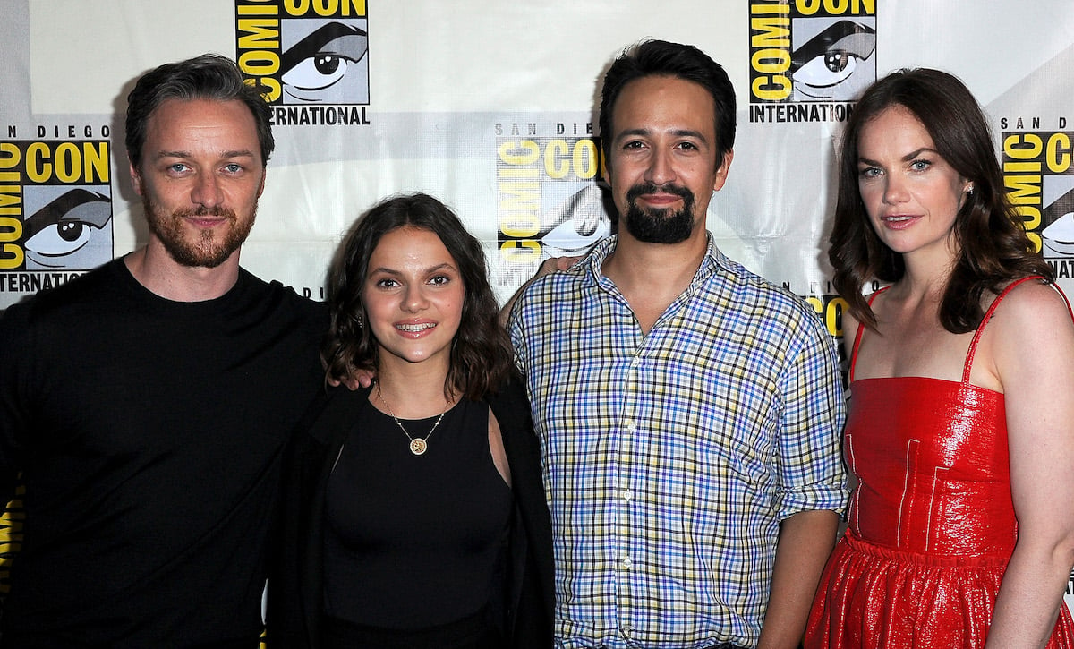 James McAvoy, Dafne Keen, Lin-Manuel Miranda, and Ruth Wilson attend the "His Dark Materials" panel and Q&A in 2019