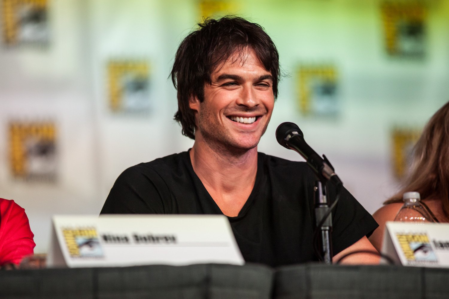 Ian Somerhalder smiling at 'The Vampire Diaries' panel