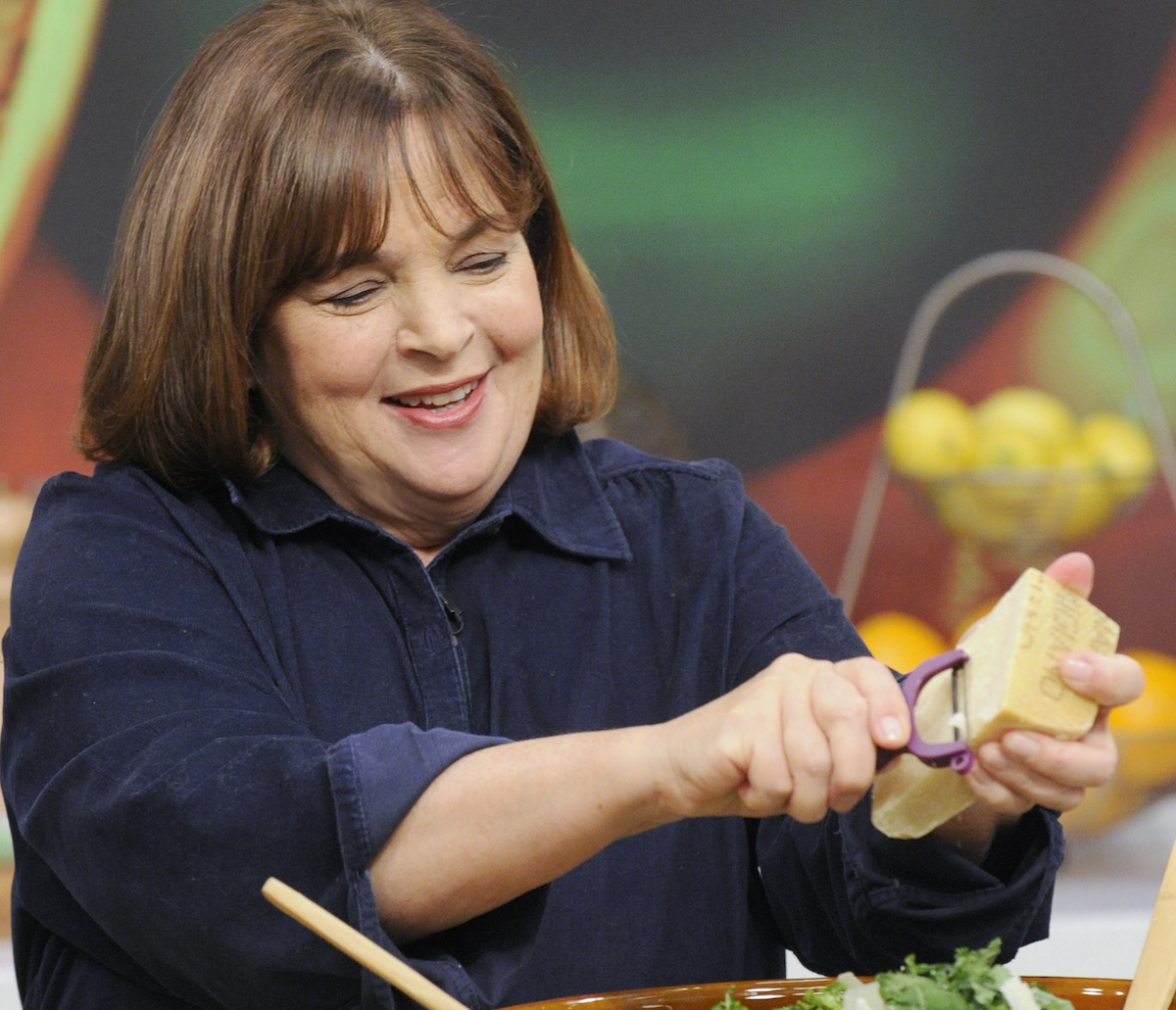 Ina Garten, who addressed critics calling her food 'too heavy', does a cooking demonstration on 'The Chew'