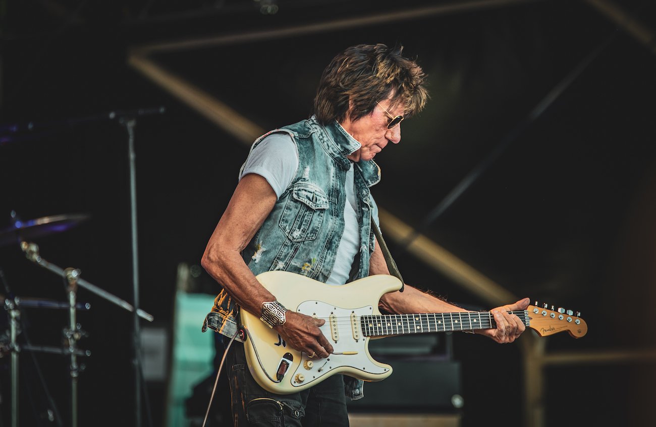 Jeff Beck performing during the Helsinki Blues Festival in 2022.