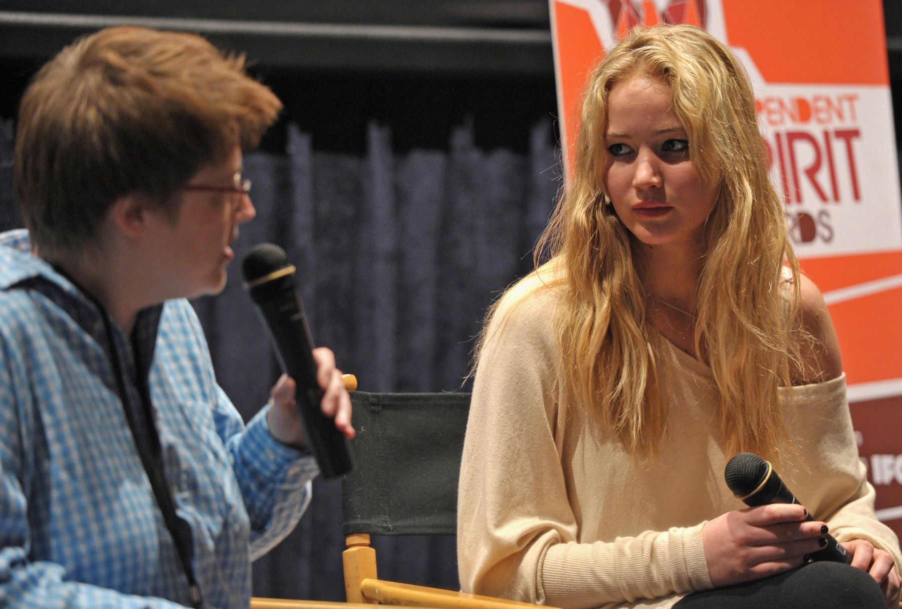 Jennifer Lawrence of 'Winter's Bone' at the 2011 Film Independent Spirit Awards at Regal 14 at LA Live Downtown