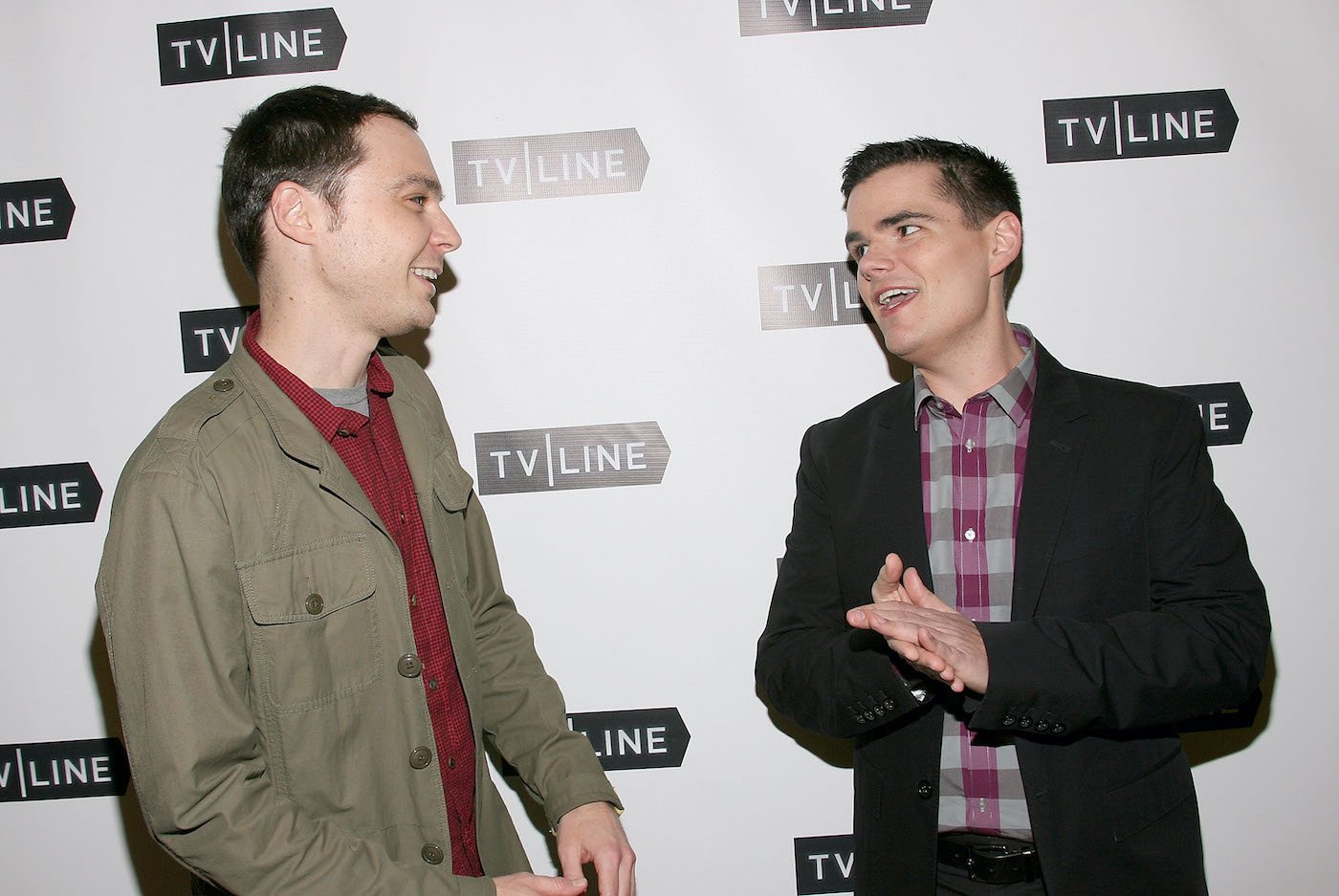 Jim Parsons chats with Michael Ausiello during a 2011 event long before he was cast in 'Spoiler Alert'