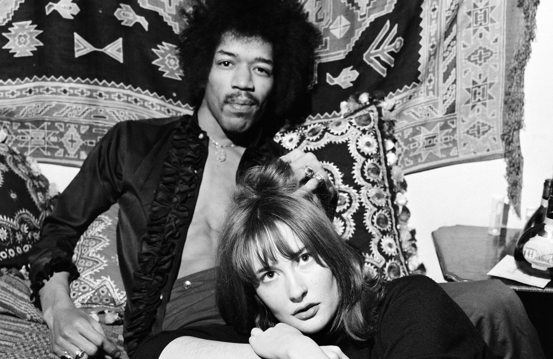 Jimi Hendrix and his girlfriend Kathy Etchingham