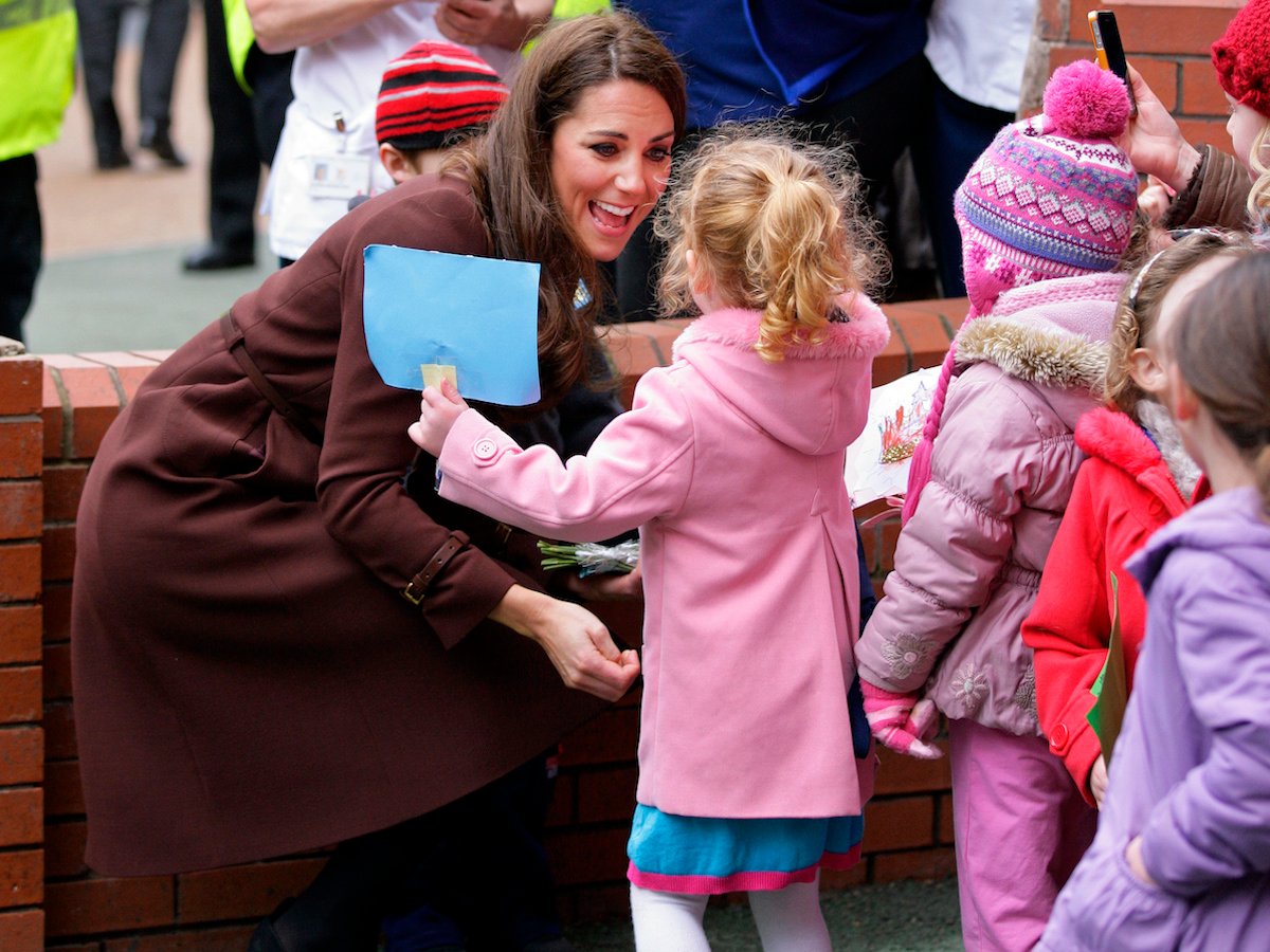 Kate Middleton, who doesn't roses from Prince William for Valentine's Day, receives a card from a little girl on Valentine's Day 2012