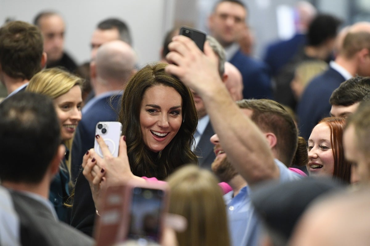 Kate Middleton poses for selfies as she visits the Royal Liverpool University Hospital