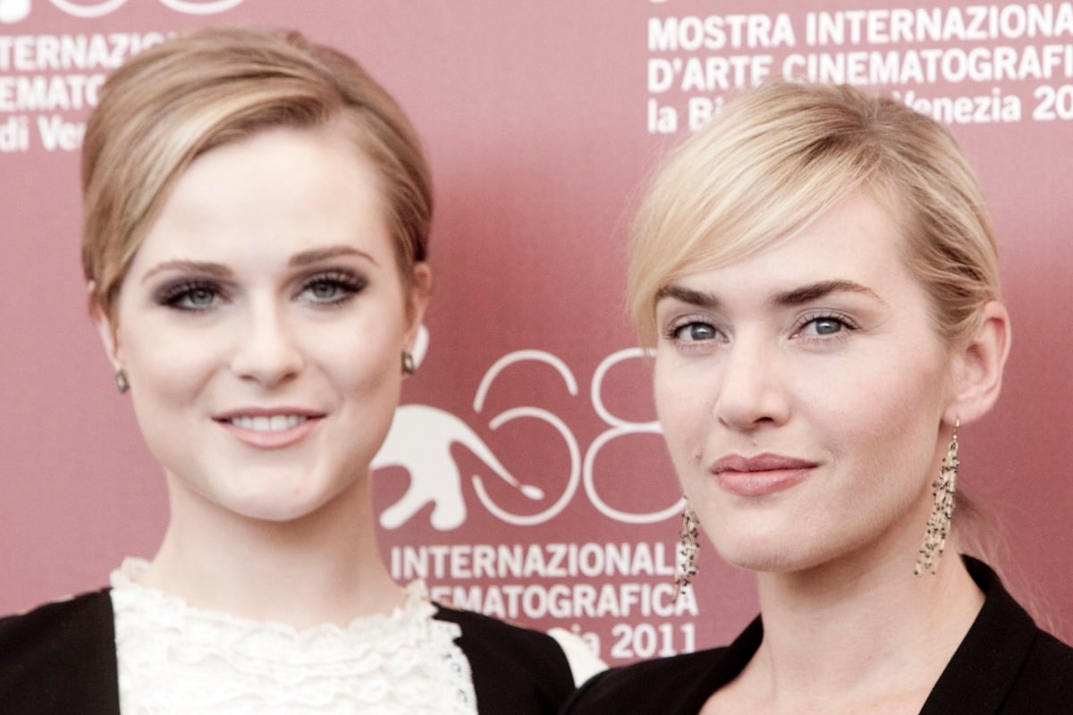 Kate Winslet and Evan Rachel Wood at a film festival.
