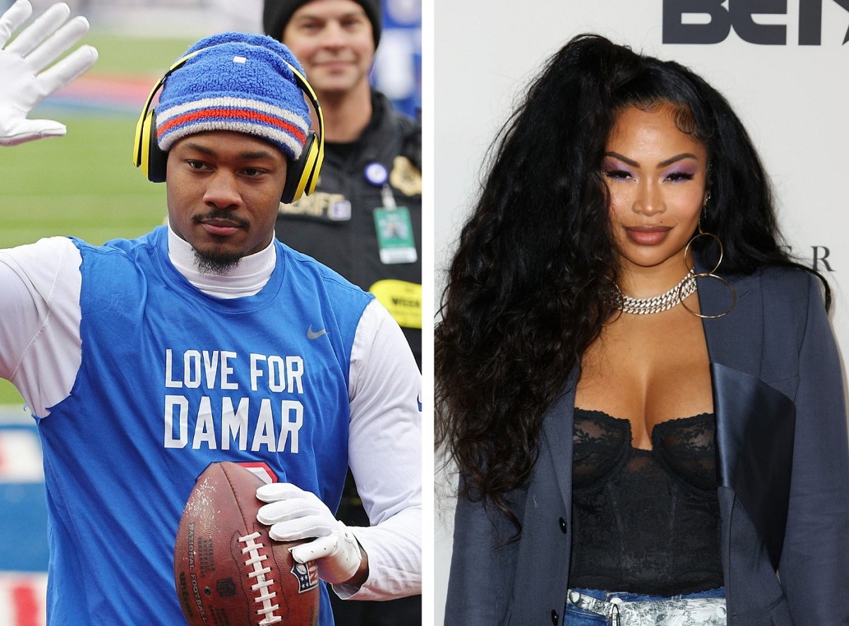 (L) Buffalo Bills receiver Stefon Diggs , who is younger than his girlfriend (R) Tae Heckard