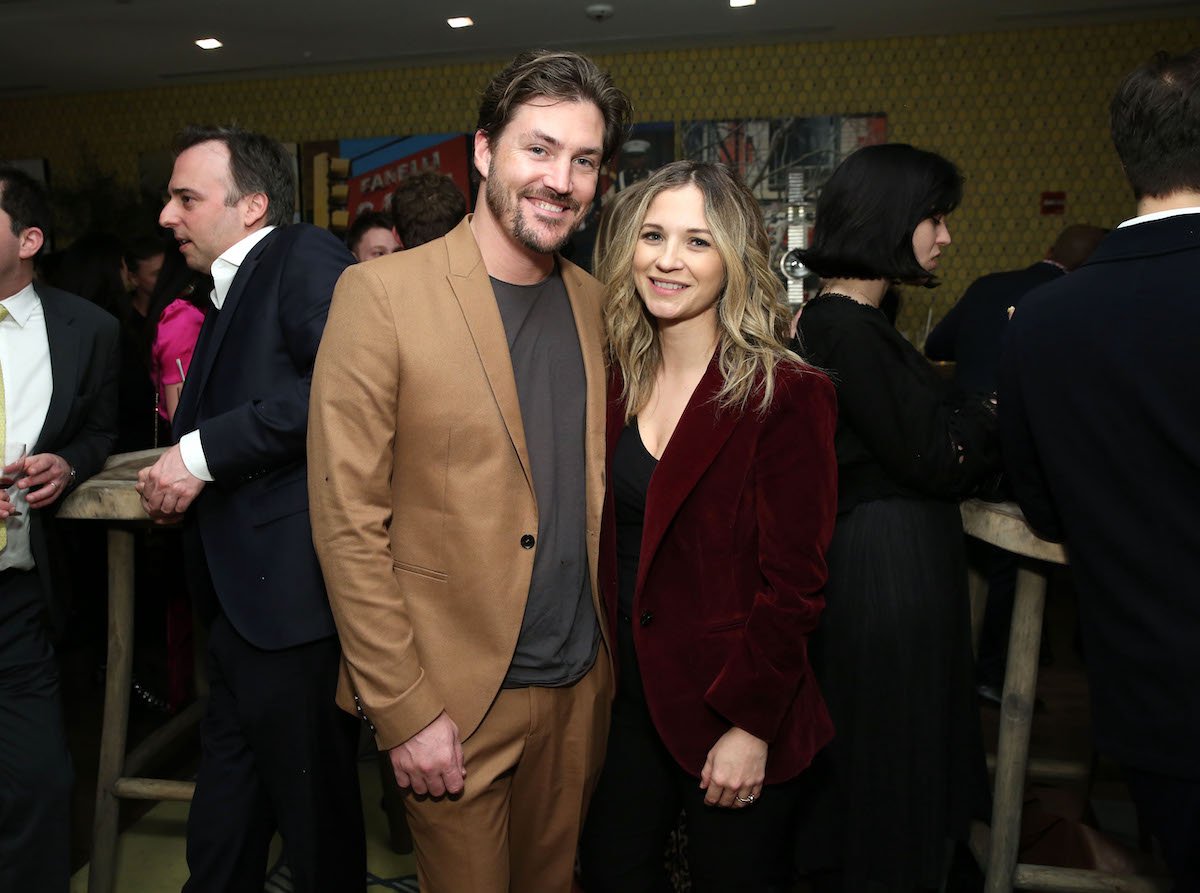 Landon Beard and Vanessa Ray attend a play in 2019