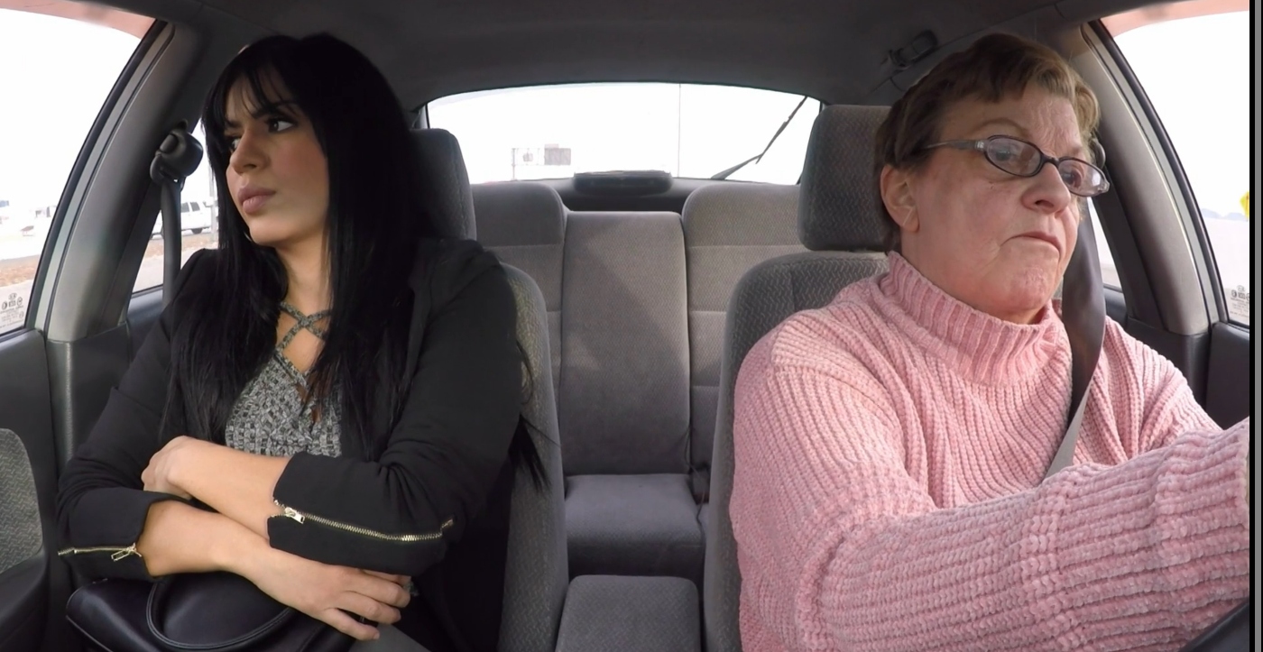 Larissa dos Santos Lima and Debbie Johnson are riding in a car together on '90 Day Fiancé' on TLC.