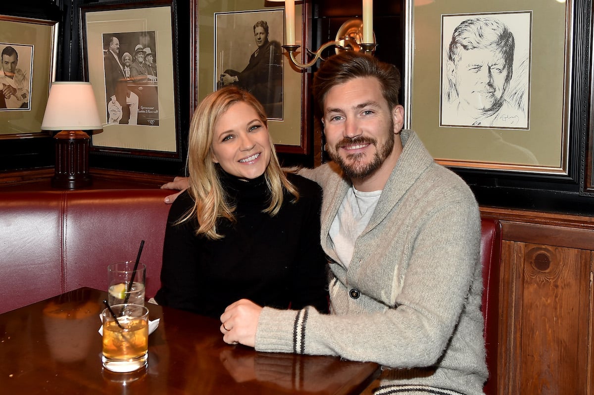 Vanessa Ray and her husband Landon Beard attend a steakhouse opening in 2017