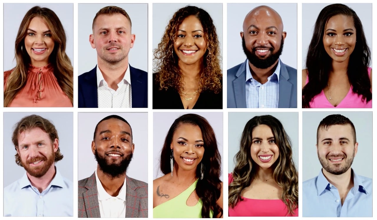 'Married At First Sight' season 16 cast (top row l-r) Gina, Mack, Domynique, Shaquille, and Kirsten; (bottom row l-r) Clint, Airris, Jasmine, Nicole, and Christopher.