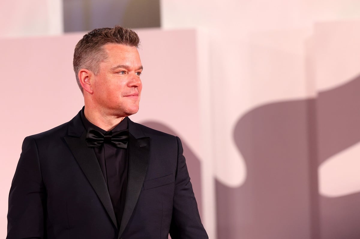 Matt Damon, who once said his co-star rocked his world, smiles on the red carpet for the movie 'The Last Duel'