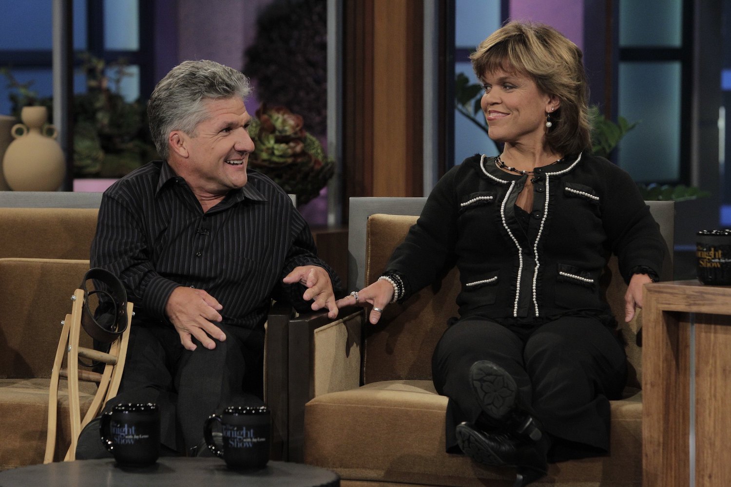 'Little People, Big World' stars Matt and Amy Roloff holding hands and smiling during an interview
