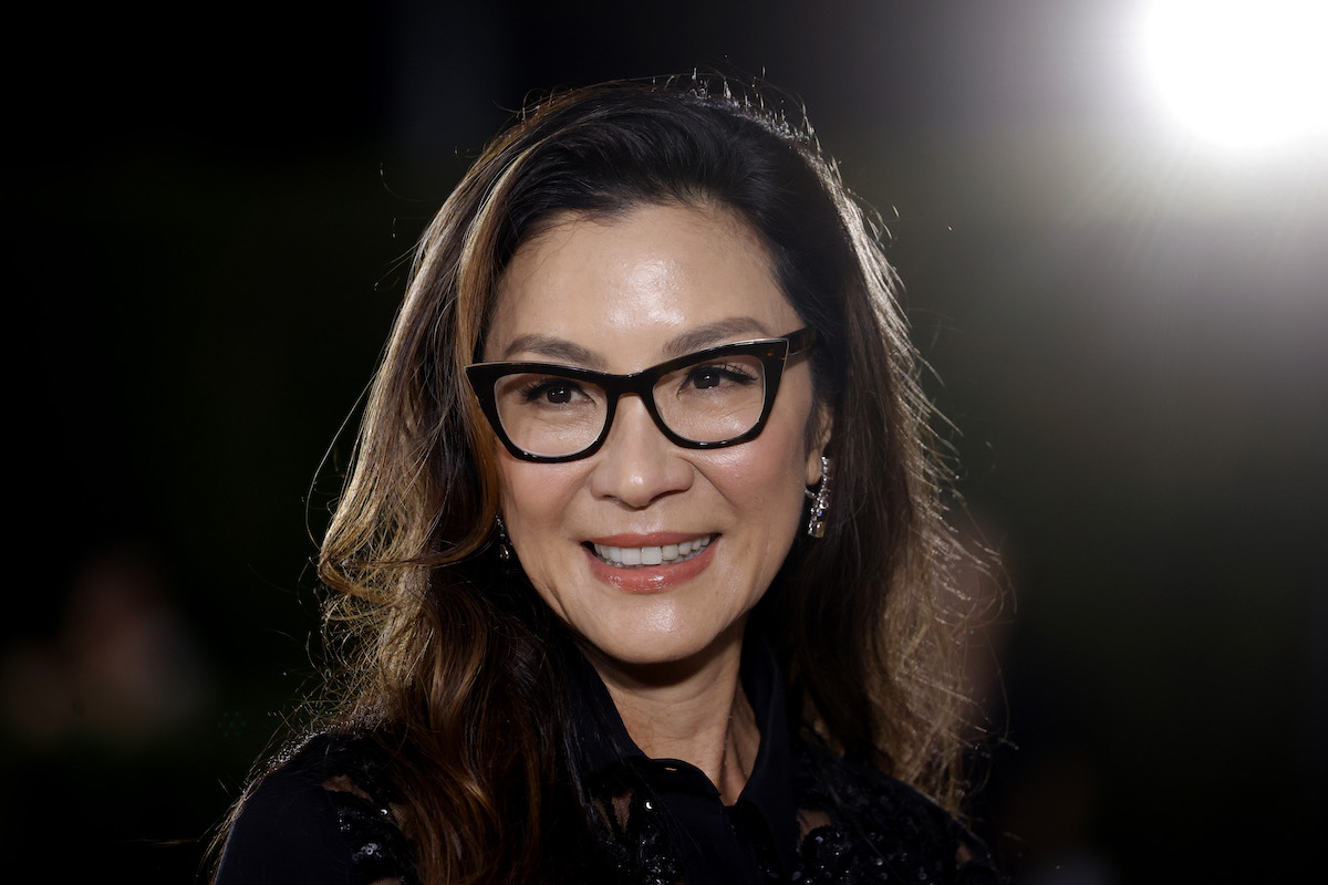 Actor Michelle Yeoh attends the 2nd Annual Academy Museum Gala wearing black glasses