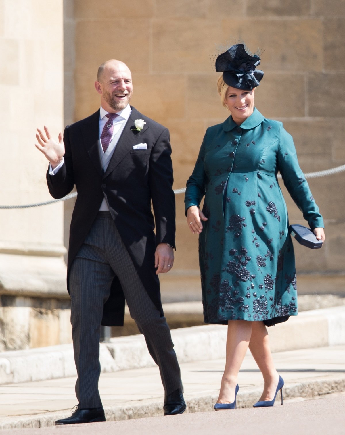 Mike Tindall and Zara Tindall attend the wedding of Prince Harry to Meghan Markle at St George's Chapel, Windsor Castle