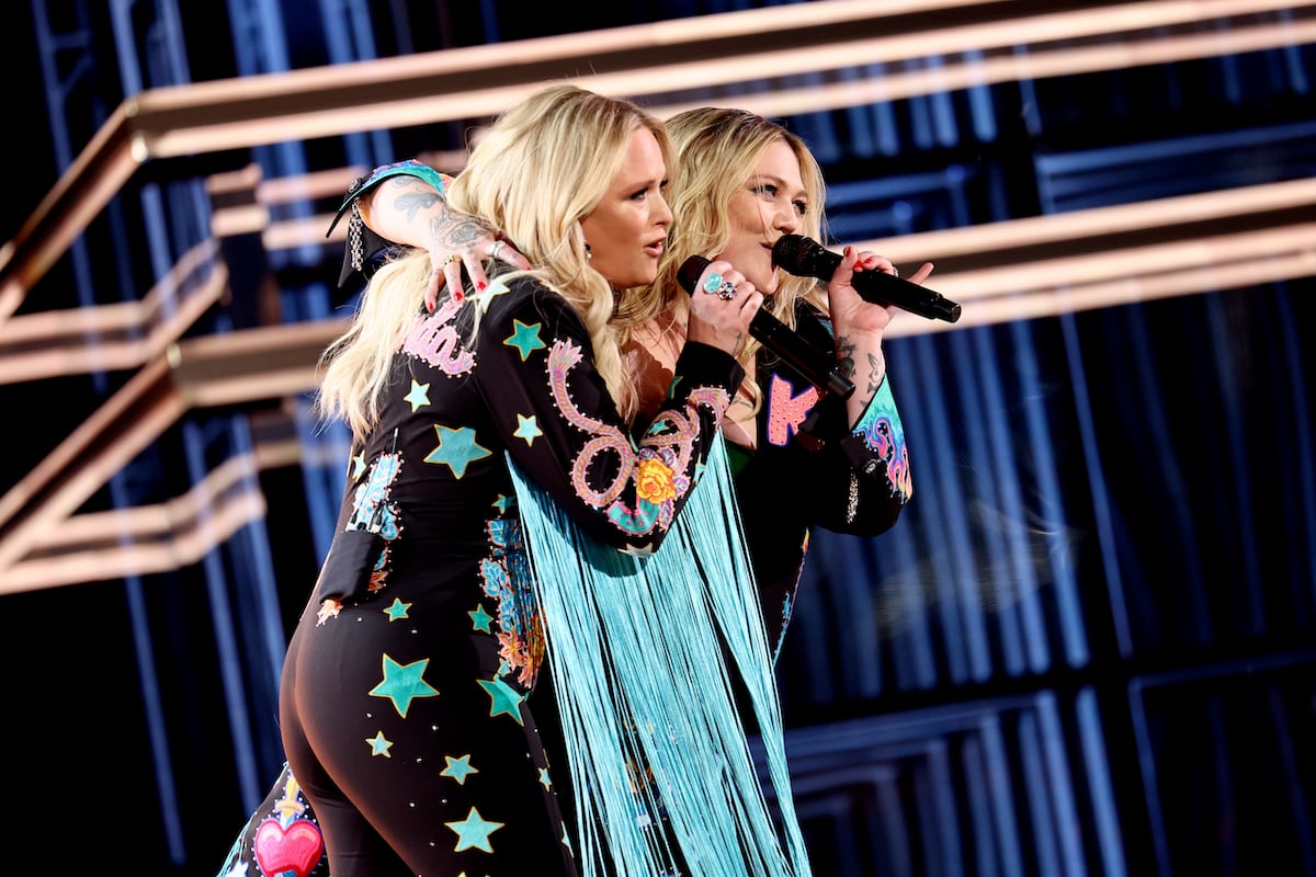 Miranda Lambert and Elle King perform onstage during the 2022 Billboard Music Awards