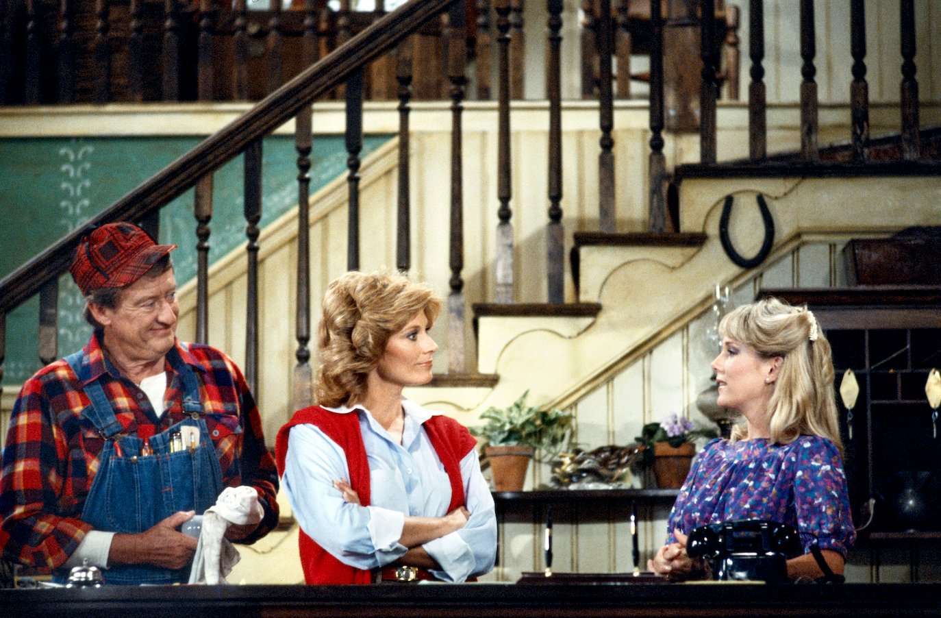 George Utley, Joanna Loudon, and Stephanie Vanderkellen in 'Newhart'