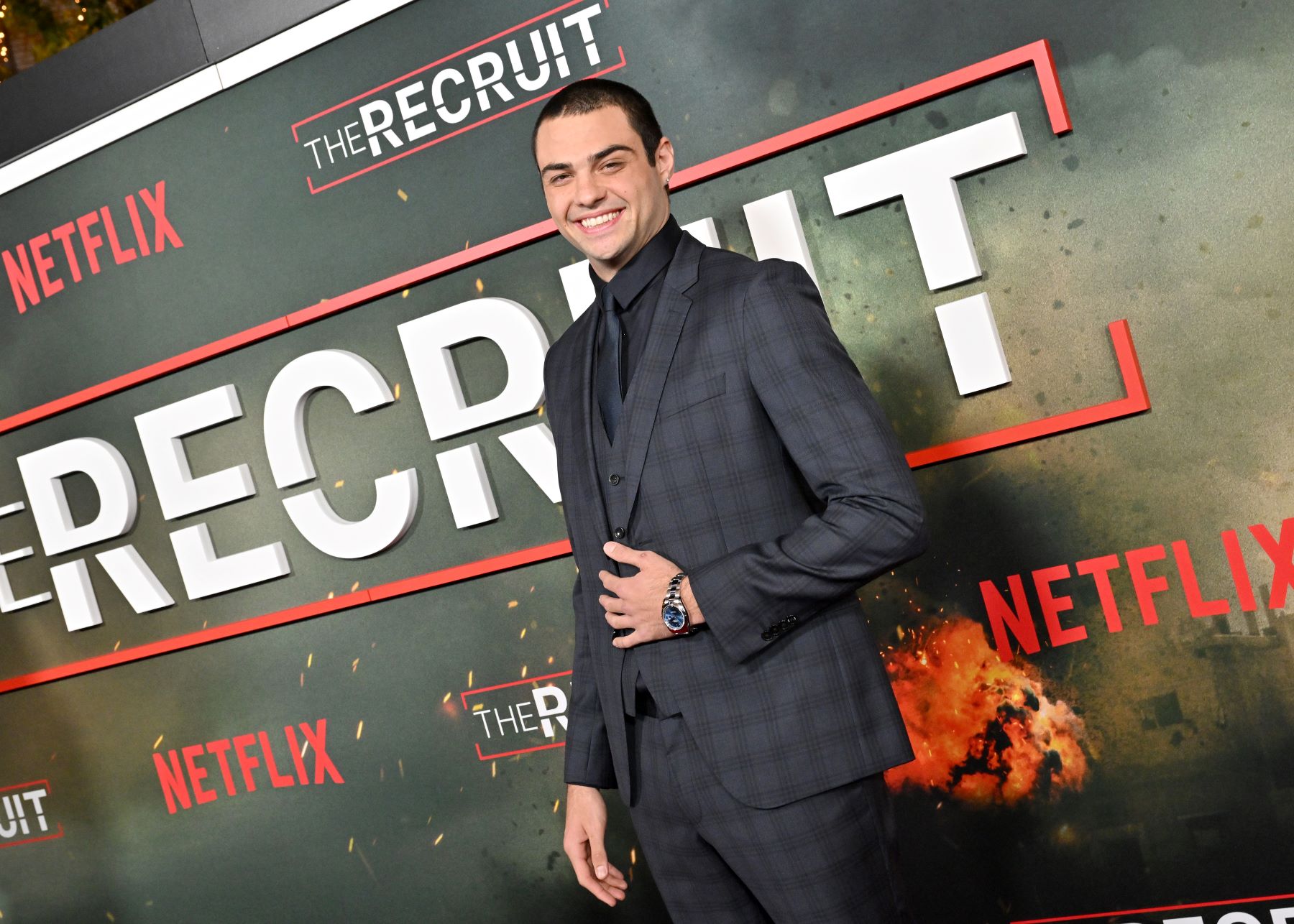 Noah Centineo at Netflix's 'The Recruit' world premiere at AMC The Grove 14 in Los Angeles, California