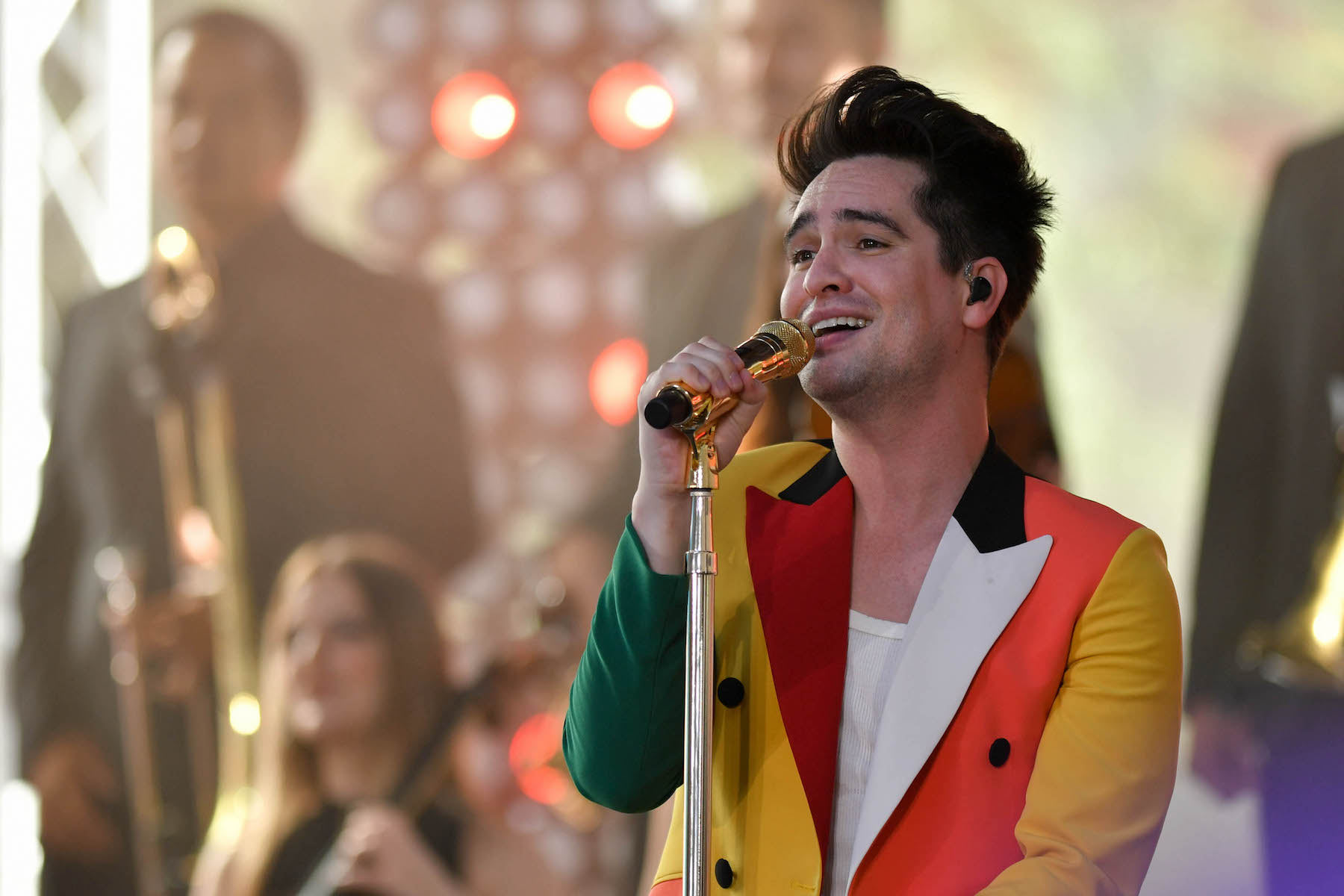Brendon Urie of Panic! at the Disco on stage