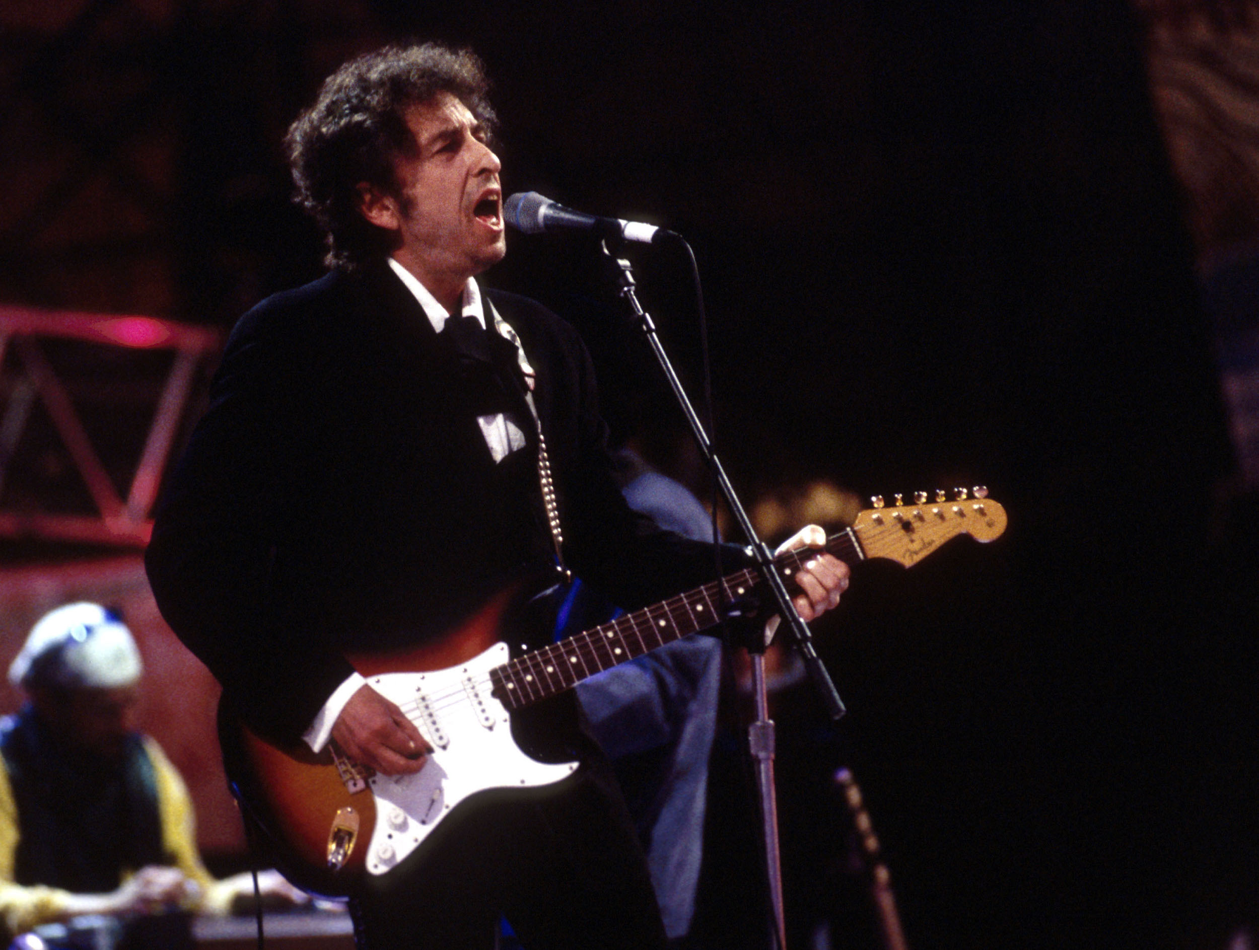 Bob Dylan performing in New York City