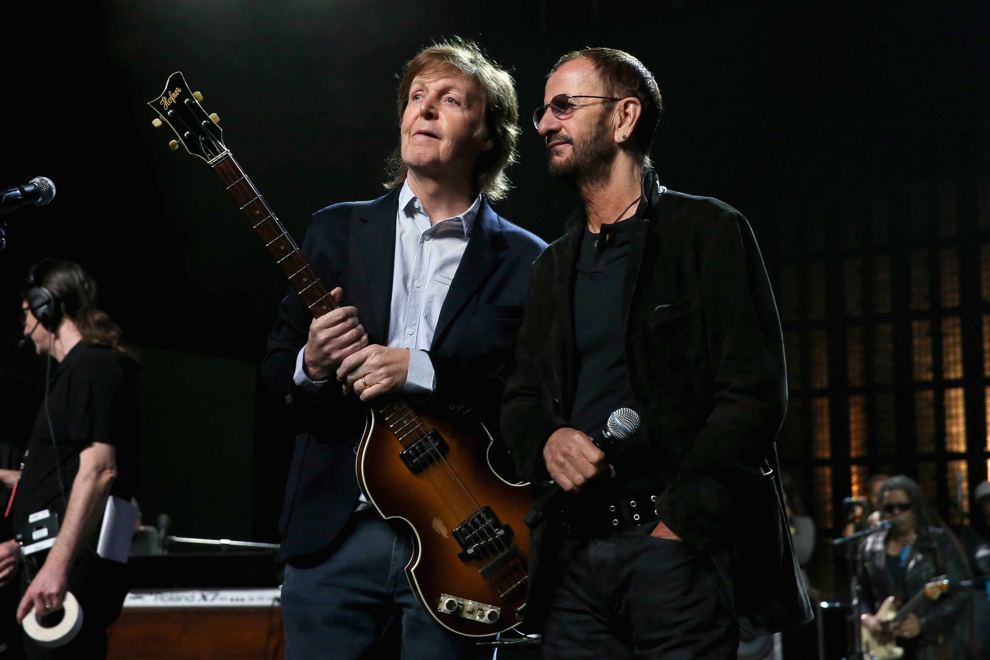 Paul McCartney and Ringo Starr attend the 30th Annual Rock and Roll Hall of Fame Induction Ceremony