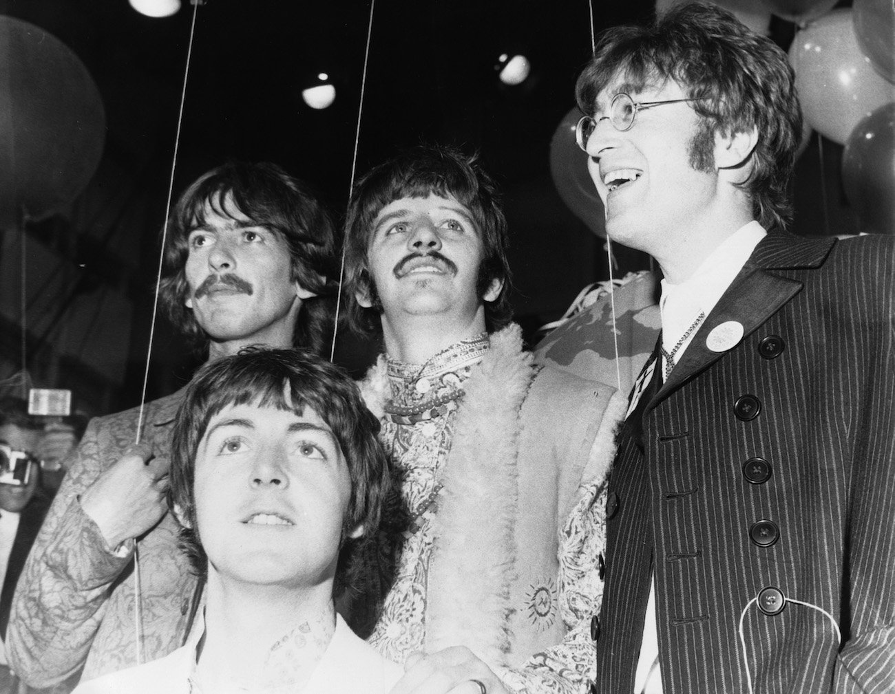 The Beatles at their launch of 'All You Need Is Love' in 1967.