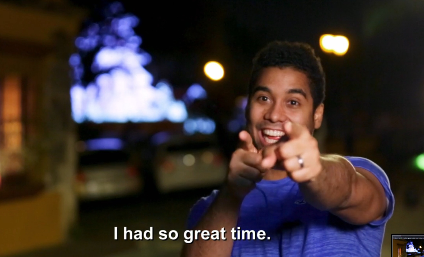 Pedro Jimeno smiling and pointing his fingers at the camera after partying all night in the Dominican Republic on '90 Day Fiancé: Happily Ever After?' on TLC.
