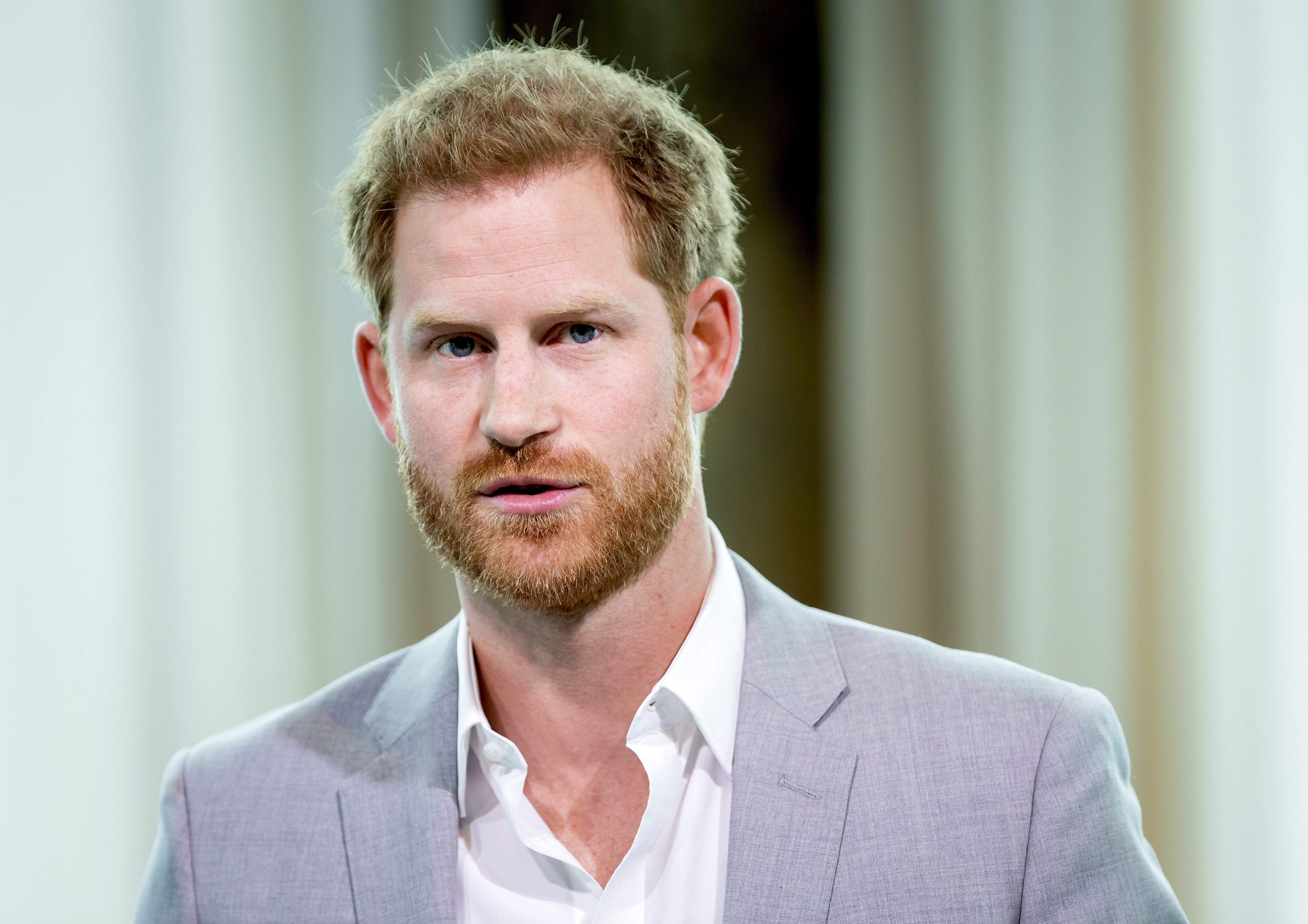 Prince Harry attended the Adam Tower project introduction and global partnerships by Booking.com, SkyScanner, CTrip, TripAdvisor and Visa in Amsterdam in 2019.