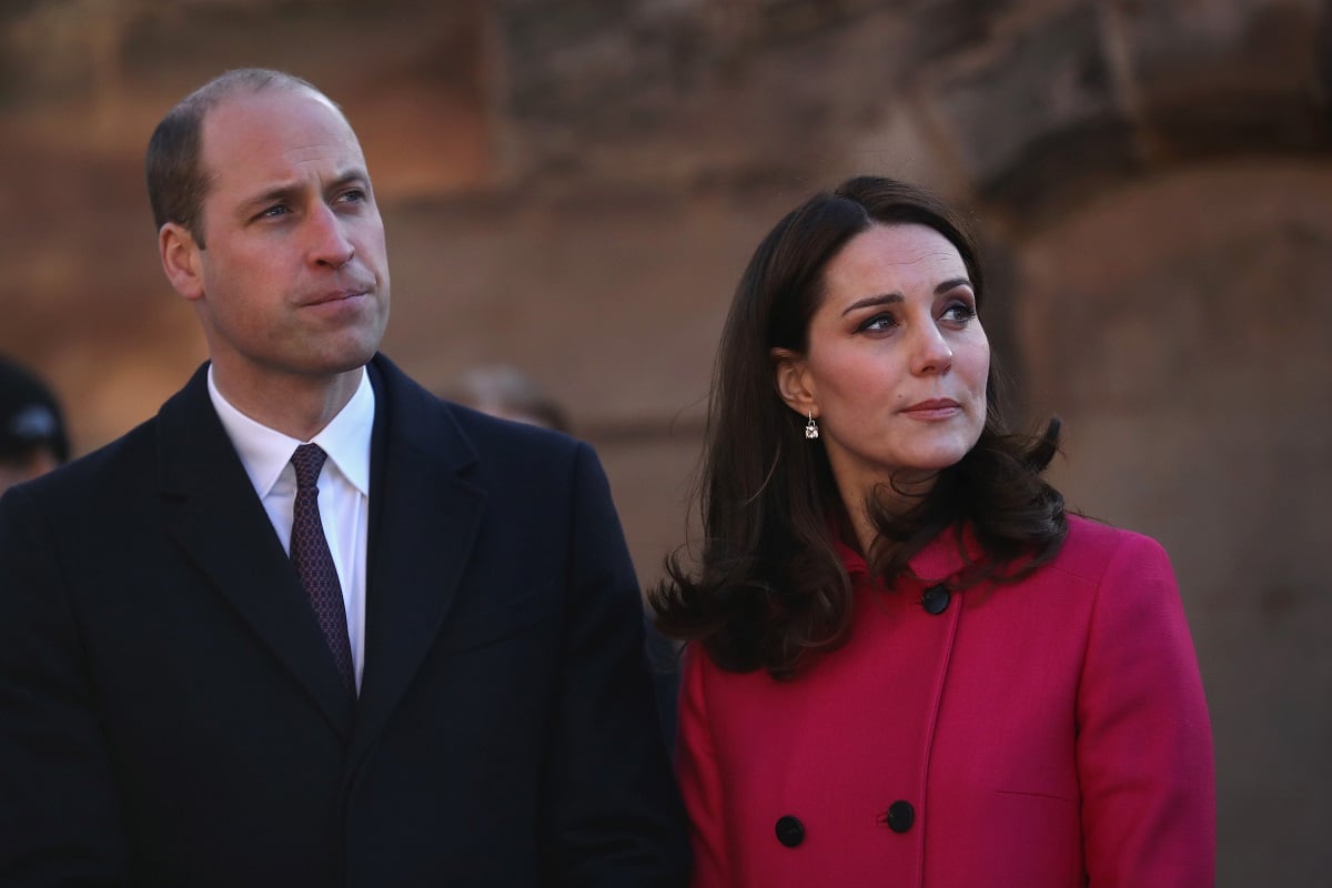 Prince William and Kate Middleton arrive for their visit to Coventry Cathedral in Coventry, England