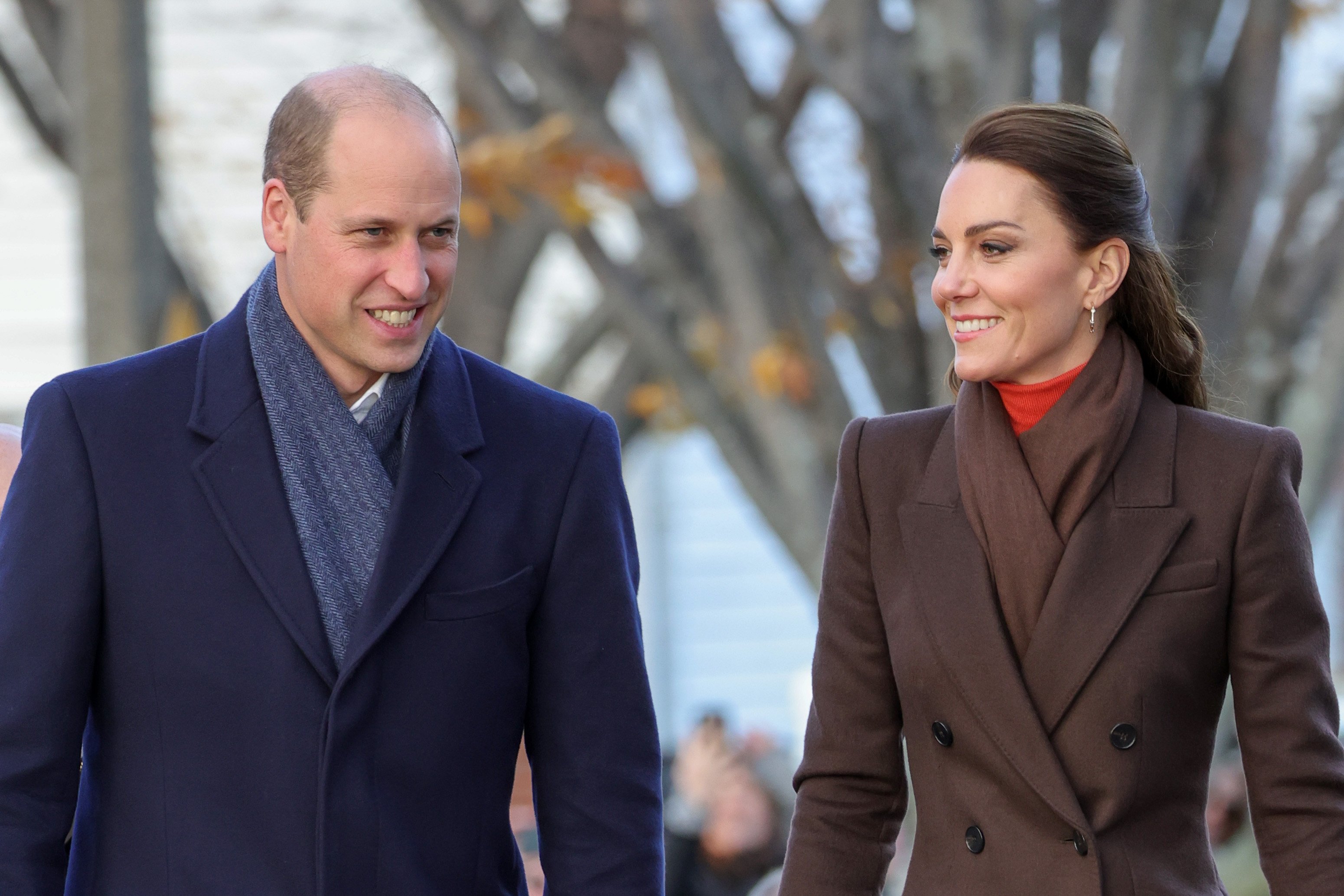 Kate Middleton walks with Prince William