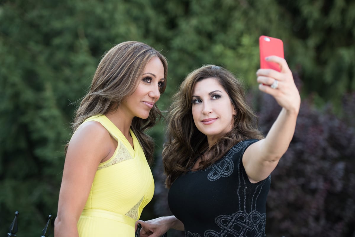 RHONJ stars Melissa Gorga and Jacqueline Laurita attend the wedding of plastic surgeon and television personality Dr. Ramtin Kassir, M.D. to Dr. Sheila Malek at The Park Savoy on September 7, 2015 in Florham Park, New Jersey